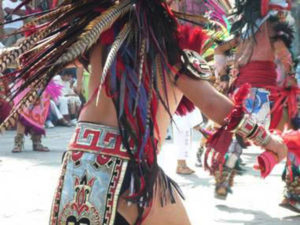 Aztec dancers performing during the Christmas holidays in honor of the Virgin of Guadalupe © Sylvia Brenner, 2010, 2012