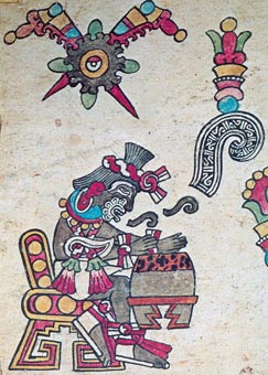 An Aztec musician poet from the Codex Borbonicus