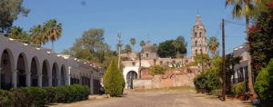 The Cathedral in Alamos is imposing amidst colonial elegance. © Gerry Soroka, 2009