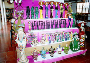 Visitors to Mercado de Artesanías will find a dazzling array of Catrinas in every imaginable size and adornment.