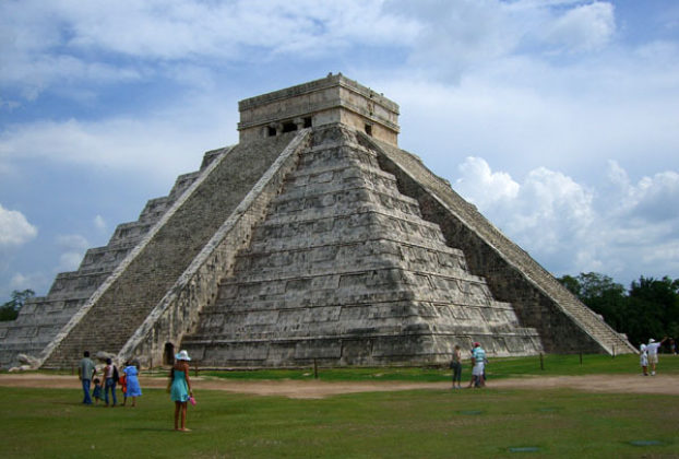 A temple crowns El Castillo pyramid at the great Post-Classic Maya city of Chichen Itze. This image is known the world over. © Elisa Velazquez 2008.