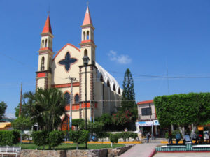 This beautiful church in Zacatepec, Mexico faces the zocalo, or main plaza.© Julia Taylor, 2008