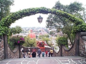 Looking south from the Tepeyac Chapel you get an idea of how well the grounds are planned and tended for their visual spiritual effect.