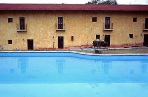 The Meson de Concá is typical of the state-run hotels that provide lodging for visitors to the five Missions.