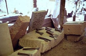 The iron carving instruments brought to the New World enabled the indigenous artisans to carve the intricate stone facades of the Missions. Their skills and the techniques involved in shaping these magnificent stone monuments still remain in use today.
