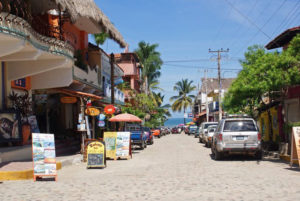 Street scene in Sayulita, a beach town on the Mexican Pacific coast © Christina Stobbs, 2012