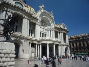 Mexico City's Palacio de Bellas artes features a facade of Carrara marble © Anthony Wright, 2012