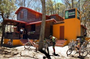 Estación Bicicleta offers rest and respite to weary cyclists who come to ride on around 100 kilometers of bicycle trails in the Mexico's Bosque la Primavera © John Pint, 2014