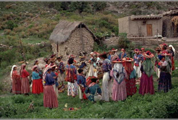 A Huichol village