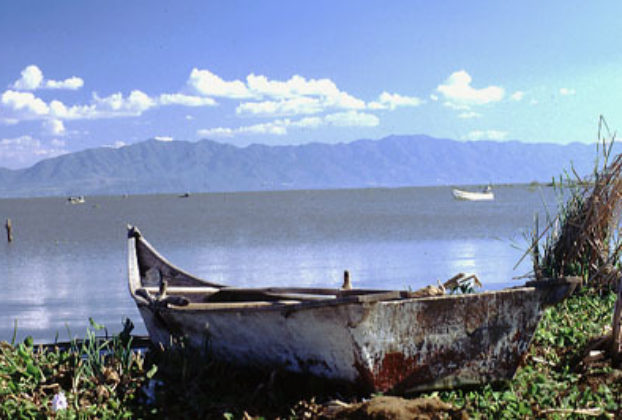 Lake Chapala from the south shore. On the surface, all is beautiful.