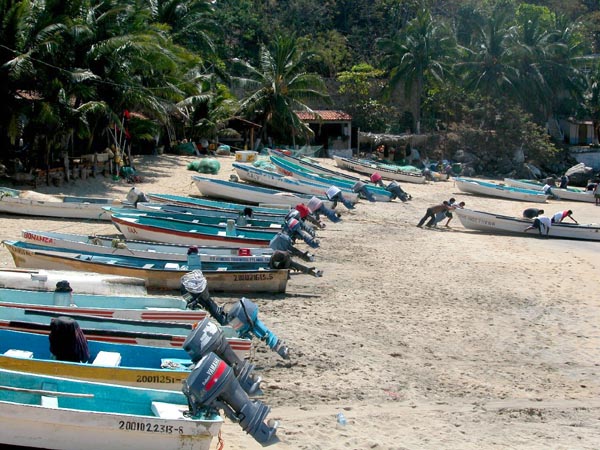 Fishing boats, Puerto Angel