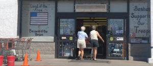 Americana: Patriotism prevails among the shopping carts in small town America. © Gerry Soroka, 2009