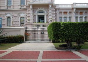 The grand entrance to Merida's archeological museum on Paseo de Montejo. Once a governor's mansion, today it houses Mayan artifacts. © John McClelland, 2007