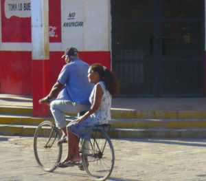 A couple takes a bicycle ride in the charming and historic Mexican town of San Blas. © Christina Stobbs, 2009