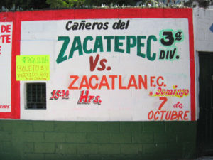 Ticket booth for the Cañeros – "Sugar Caners" – Mexican soccer team. © Julia Taylor, 2008