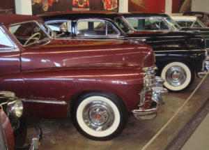 In Mexico City's Automobile Museum, old time Cadillacs line up in a row. © Anthony Wright, 2009