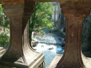 Also behind the church surprisingly there are bathers enjoying a flowing river, quite a rarity in my Mexican travels.