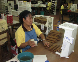 Counting and grading Te-Amo cigars in the factory near Catemaco, Veracruz. © William B. Kaliher, 2010