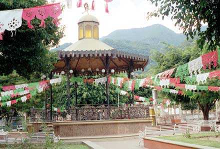 Bandstand in the plaza of Ajijic, a charming Mexican town on the shore of Lake Chapala