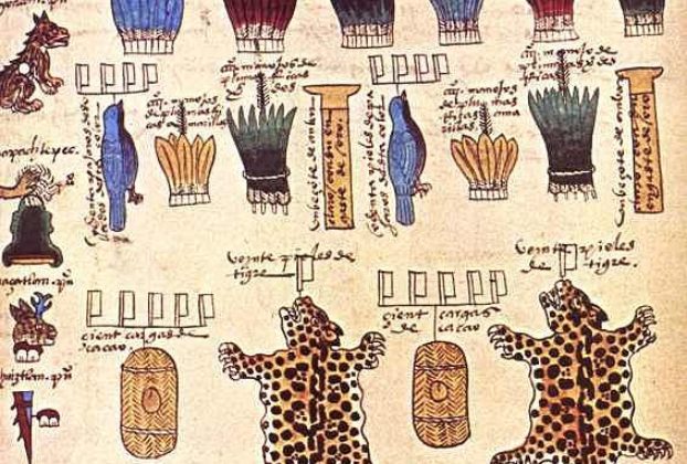 Tribute Page from the Codex Mendoza