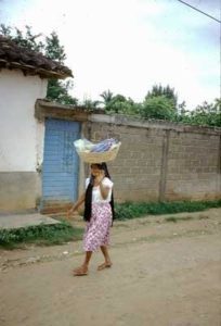 Street scene in Copoya, Chiapas