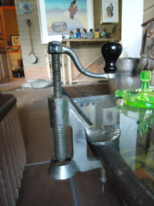 Antique stationary table-top corkscrew discivered in a Mexican market © Alvin Starkman, 2011