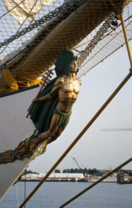 Mexico's beautiful tall ship, the Cuauhtemoc, is named for the last Aztec emperor and his image is the ship's figurehead. It represents the spirit of national service, courage and honor. © Thaddeus J. Koza, 2010