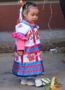 The children are dressed in a variety of beautiful outfits to honor La Virgen during Oaxaca's December 12 celebrations © Tara Lowry, 2014