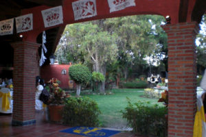 The manicured grounds at Oaxaca's La Hacienda Los Dorantes are perfect for a quiet stroll or for the little ones to run and play. © Alvin Starkman 2008