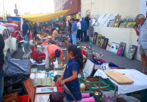 La Lagunilla's open street stalls face Reforma, now often closed for most of the traditional day of rest to allow joggers and cyclists the opportunity to run and ride.