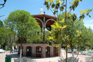 The Mudéjar style of architecture, attributed to the Moors from the time they lived in Spain, is known for its ornate carvings. Its influence can be seen in the gazebo in Rafael Paez Garden.