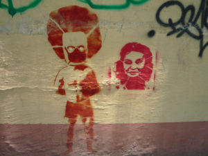 Cobreboca ("surgical mask"), an ironic nod to the recent swine flu scare from Mother Monkey Collective in Mexico City. © Anthony Wright, 2009