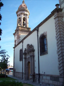 Born as a simple prayer area, the San Agustin Church, along with its plaza, has grown into one of Durango's most visually pleasing architectural gems. © Jeffrey R. Bacon, 2009