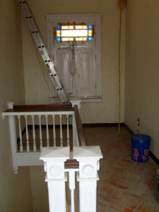 The top stair landing in Mi Pullman, a beautiful three storey, art nouveau town house in Chapala, Mexico. The author bought the property and remodelled it. © Arden Murphy, 2009