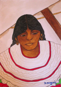 Painting by Mexican artist Nadine Mayes. Tuxtepecana (Woman from Tuxtepeca), Undated. © Alvin Starkman 2007