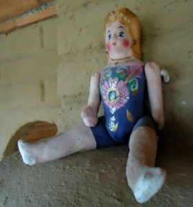 A vintage papier mache "puta" (prostitute) doll from Mexico © Alvin Starkman, 2011