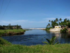 An inlet along the Costa Esmeralda of Veracruz. Here, rivers flow into the Gulf of Mexico and beaches are veritable tropical gardens. © William B. Kaliher, 2010