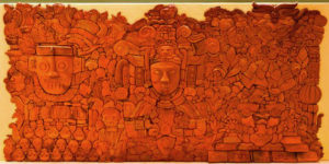 'Eternity Mask,' a terracotta relief mural by Mexican artist Efren Gonzalez. © Rob Mohr, 2010