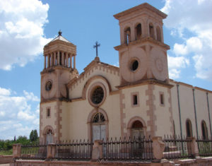 The church of St. Charles Borromeo on the grounds of Quinta Carolina. This hacienda was built by Luis Terrazas, the richest man in nirthern Mexico, for his wife, Carolina. Today, the ex-hacienda is a cultural center. © Francisco Muñoz, 2009