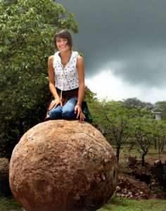 Visitors love to pose on top of the extraordinary Piedras Bola, apparently the largest megaspherulites in the world. They are hidden high in the hills above the town of Ahualulco de Mercado, about 58 kilometers west of Guadalajara, Jalisco. © John Pint, 2009