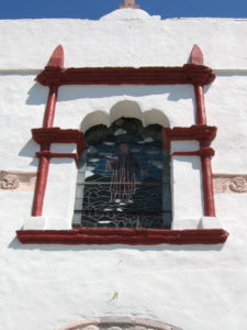 One of the many lovely stained glass windows of San Esteban Church in Morelos, Mexico. © Julia Taylor, 2008