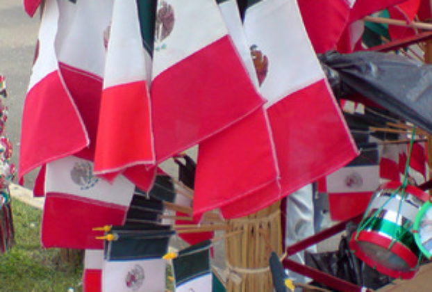 Mexican flags for Independence Day celebrations — el 16 de septiembr © Daniel Wheeler, 2009