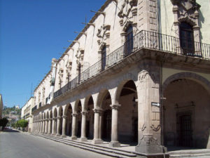 The Governer's Palace in the Mexican city of Durango is a two-story structure is of quarry stone. It was built at the end of the 18th century in the capital of the state of the same name. © Jeffrey R. Bacon, 2009