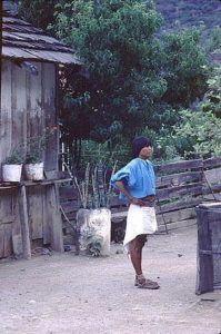 A Taramuhara youth visiting La Bufa in the Copper Canyon of Mexico. © Geri Anderson 2001.