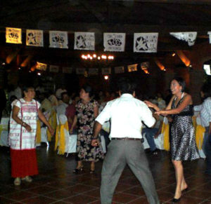 After the bride and groom's first dance, guests join them on the Oaxaca hacienda's dance floor. © Alvin Starkman 2008