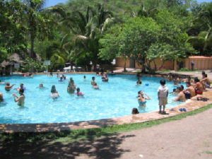 Families in a circular pool. © Julia Taylor, 2007