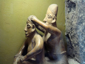 This beautiful pre-Hispanic ceramic figurine depicts bathers. © Anthony Wright, 2009