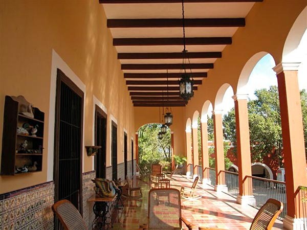 The cool patio of the main residence on a henequen hacienda in the Yucatan. © John McClelland, 2007