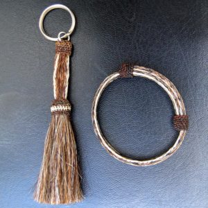 Horsehair bracelet and keychain pendant made in the town of Cajititlan, Mexico © John Pint, 2012