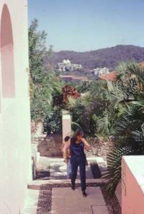 Most of the hotels in Huatulco are not right on the beach. This one, high on a hill, overlooks the Sheraton, one of the few beachfront hotels.